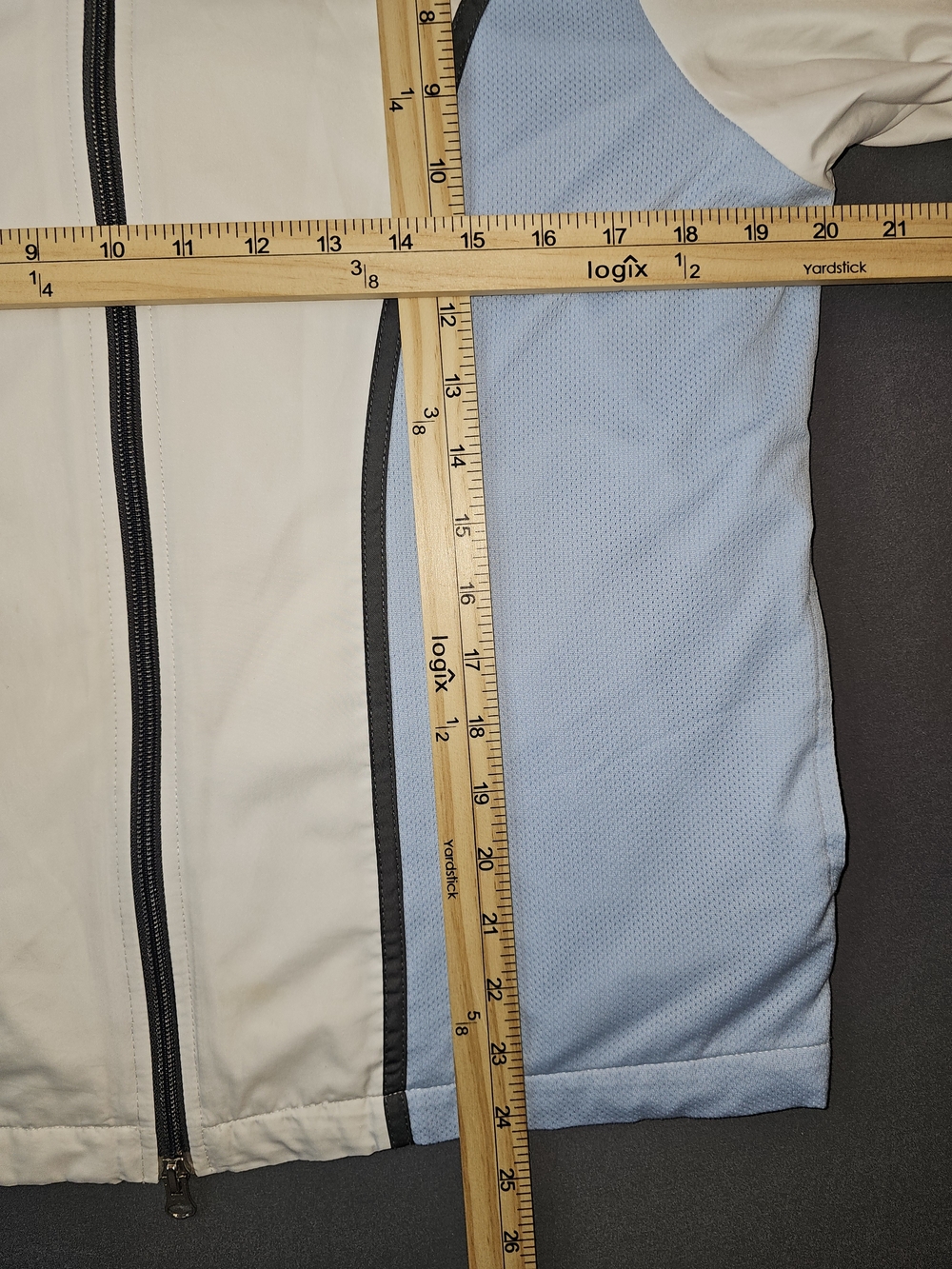 Vintage Nike Y2K Hooded Windbreaker Light Blue & White Mesh Lined Women's Size M - Picture 7 of 7